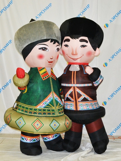 Ростовые фигуры Девочка и Мальчик в национальных костюмах
